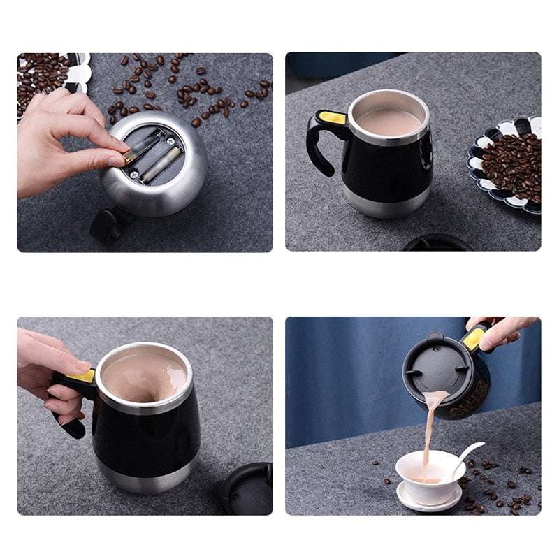 Self stirring mug