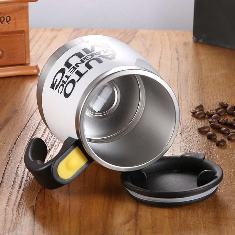 Self stirring mug